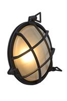 Lucide DUDLEY Buiten Wandlamp Rond IP65 E27/60W Zwart