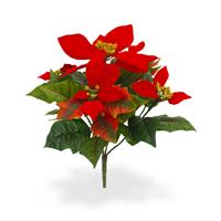Poinsettia kunstplant 25cm - rood