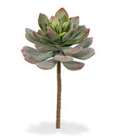 Echeveria kunstplant 25cm - groen/rood
