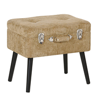 Beliani Hocker corduroy beige MALLARD