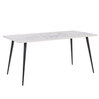 Beliani Eettafel marmer-look 160 x 80 cm SANTIAGO