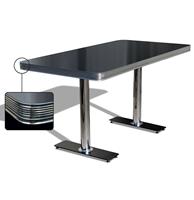 Bel Air Retro Eettafel TO-25W Blackstone -  Retro Eettafel TO-25W Blackstone