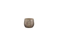 Edelman Montfoort Mica Decorations oliver ronde pot bruin maat in cm: 17 x 19 BRUIN