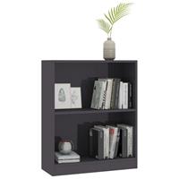 Bücherregal Spanplatte Hochglanz-Grau 60x24x74,5cm - VIDAXL