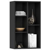 vidaXL Boekenkast/dressoir 50x25x80 cm spaanplaat zwart