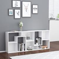 vidaXL Boekenkast 67x24x161 cm spaanplaat wit
