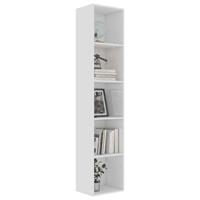 vidaXL Boekenkast 40x30x189 cm spaanplaat hoogglans wit