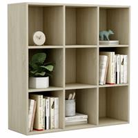 vidaXL Boekenkast 98x30x98 cm spaanplaat sonoma eikenkleurig