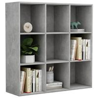 vidaXL Boekenkast 98x30x98 cm spaanplaat betongrijs