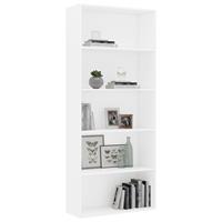 Bücherregal Spanplatte 5 Fächer Weiß 80x30x189cm - VIDAXL
