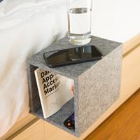 Kikkerland Gadget Cube Bedside Table - Grijs