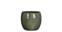 Edelman Montfoort Mica Decorations lester ronde pot groen maat in cm: 22 x 24 GROEN