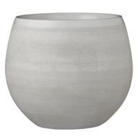 Edelman Montfoort Mica Decorations douro pot rond off white maat in cm: 25 x 29 WIT