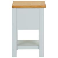 vidaXL Nachttisch 36x30x47 cm Massivholz Eiche Grau
