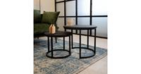 Dimehouse IndustriÃ«le salontafel set van 2 Rosa zwart
