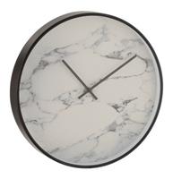 J-Line Clock marble plastic black