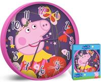 nickelodeon wandklok Peppa Pig meisjes 25 cm roze/paars