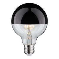 Paulmann Globe 6,5 Watt E27 Kopfspiegel Schwarzchrom Warmweiß LED-Leuchtmittel, Warmweiß