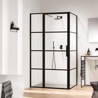 Sealskin Douchecabine  Soho 120x80 cm Met Draaideur Links Hoekcabine 8 mm Helderglas Mat Zwart