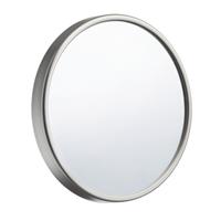 Make Up spiegel voorzien van zuignap Zilver ABS Spiegelglas Diameter 130 mm Zilver FS622