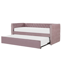 Beliani Bedbank fluweel roze 90 x 200 GASSIN