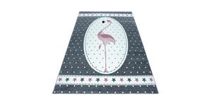 KIDS Flamingo Vloerkleed Kinderkamer Grijs Laagpolig- 80x150 CM