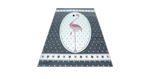 KIDS Flamingo Vloerkleed Kinderkamer Grijs Laagpolig- 80x150 CM