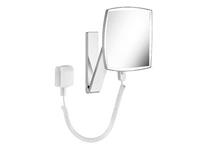 keuco Wand-Kosmetikspiegel iLookMove, mit Schwenkarm, LED-Beleuchtung, 5-facher Ver