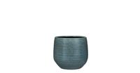 Mica Decorations gabriel ronde pot blauw maat in cm: 19 x 21 - BLAUW