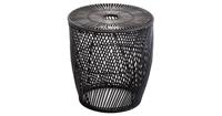 Fine Asianliving Table SOGO Wicker Abaca Handwoven Black D40xH44cm