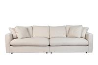 Zuiver Sense 3-Zits Bank - Breedte 266 Cm - Stof Cream