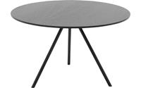 Goossens Salontafel Bo rond, hout eiken zwart, modern design, 60 x 33 x 60 cm