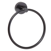 sapho X-Round handdoekring 19cm zwart