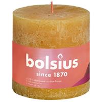 Bolsius kaars rustiek 10x10 cm shine geel