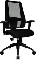 Topstar Kantoordraaistoel LADY SITNESS DELUXE, beweegbaar met 7 zones, zwart/zwart