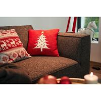 TOM TAILOR HOME Sierkussen Knitted Red Tree Gebreide kussenovertrek zonder vulling met kerstboommotief(1 stuk)