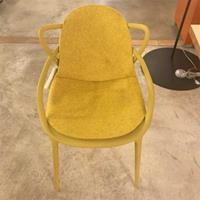 kartell Masters Stuhl Sitzpolster Sitzauflage Stapelstühle  Farbe: senf Polsterform: Charles Eames Form