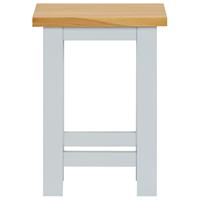 vidaXL Beistelltisch 27×24×37 cm Massivholz Eiche Grau