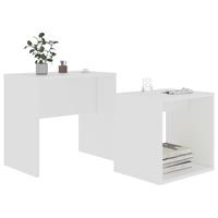 vidaXL Salontafelset 48x30x45 cm spaanplaat wit