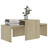 vidaXL Salontafelset 100x48x40 cm spaanplaat sonoma eikenkleurig