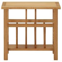 vidaXL Bijzettafel 45x27x42 cm massief eikenhout