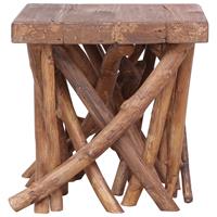 vidaXL Salontafel takken 40x40x40 cm massief hout