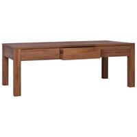 vidaXL Couchtisch 110x60x40 cm Teak Massivholz Braun