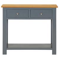 vidaXL Wandtafel 83x30x73 cm massief eikenhout