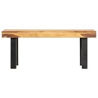 vidaXL Couchtisch 100×50×40 cm Massivholz Schwarz