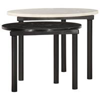 vidaXL Salontafels 2 st zwart en wit