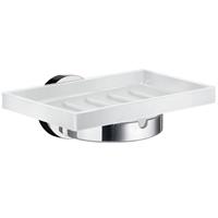 Smedbo Home Zeepschaalhouder met frosted zeepschaal 12x7.8x4.8cm Porcelein Chroom HK342P