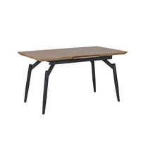 Beliani Eettafel donkerbruin/zwart 140/180 x 80 cm uitschuifbaar BARBOSA