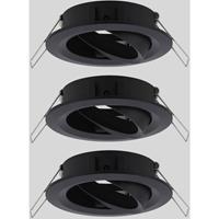paulmann 92487 EBL Choose Inbouwring Set van 3 stuks 10 W Zwart