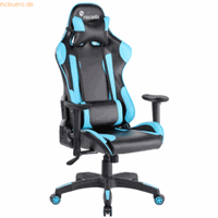 Bureaustoel Gaming, kantelmechanisme met instelbare tegendruk, zwart/blauw